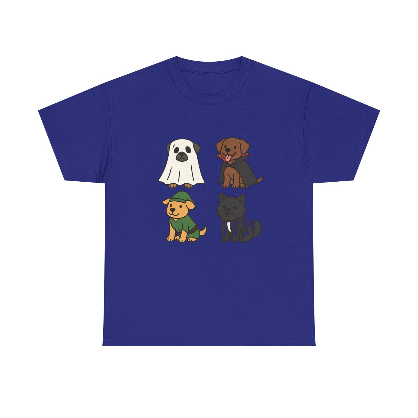 Cute Pet Ghosts Unisex Heavy Cotton Tee - Dog Lover T-Shirt, Animal Tee, Halloween Shirt, Gift for Pet Owners, Funny Retriver
