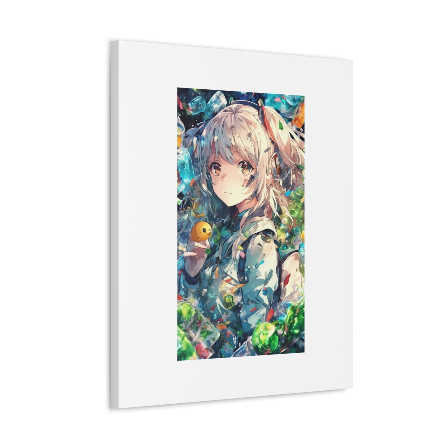 Crystal Bottle Anime Portrait Bright Room Canvas