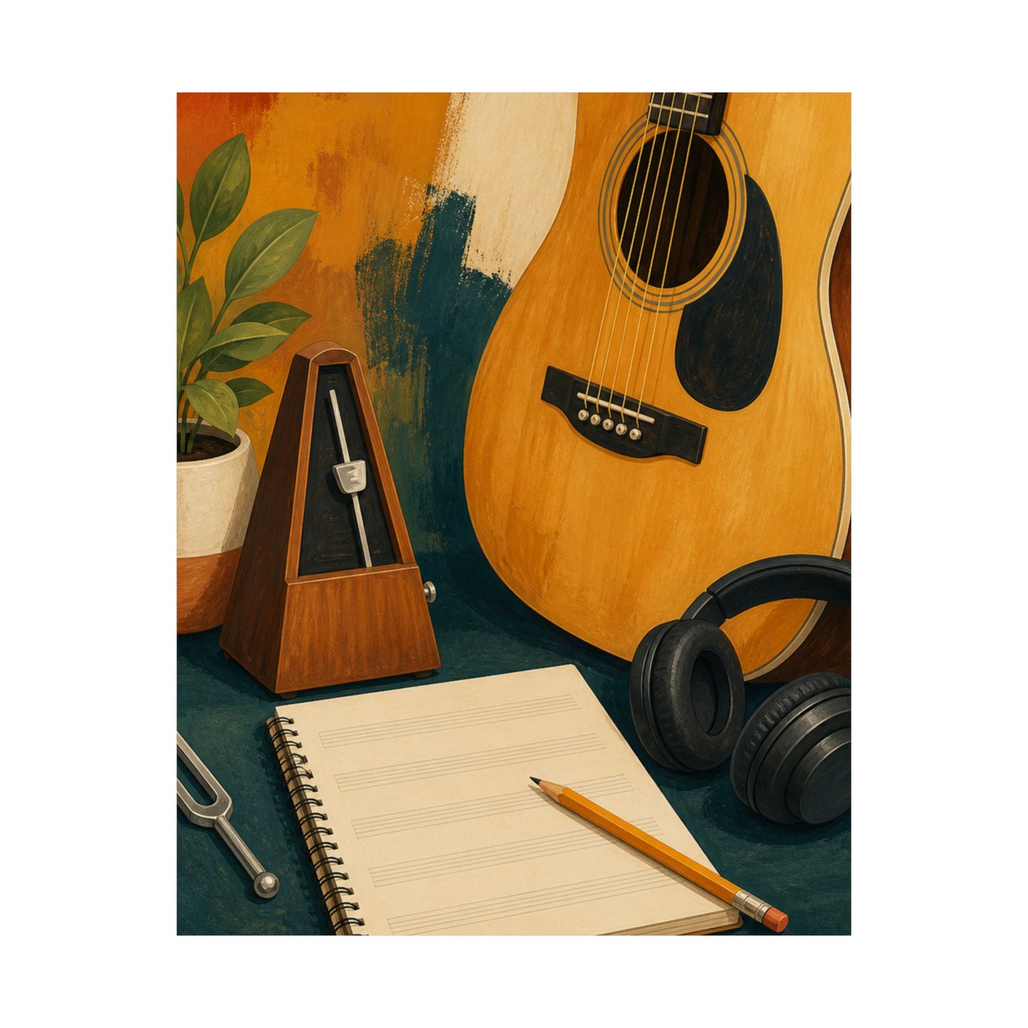 Warm Music Practice Hobby Poster