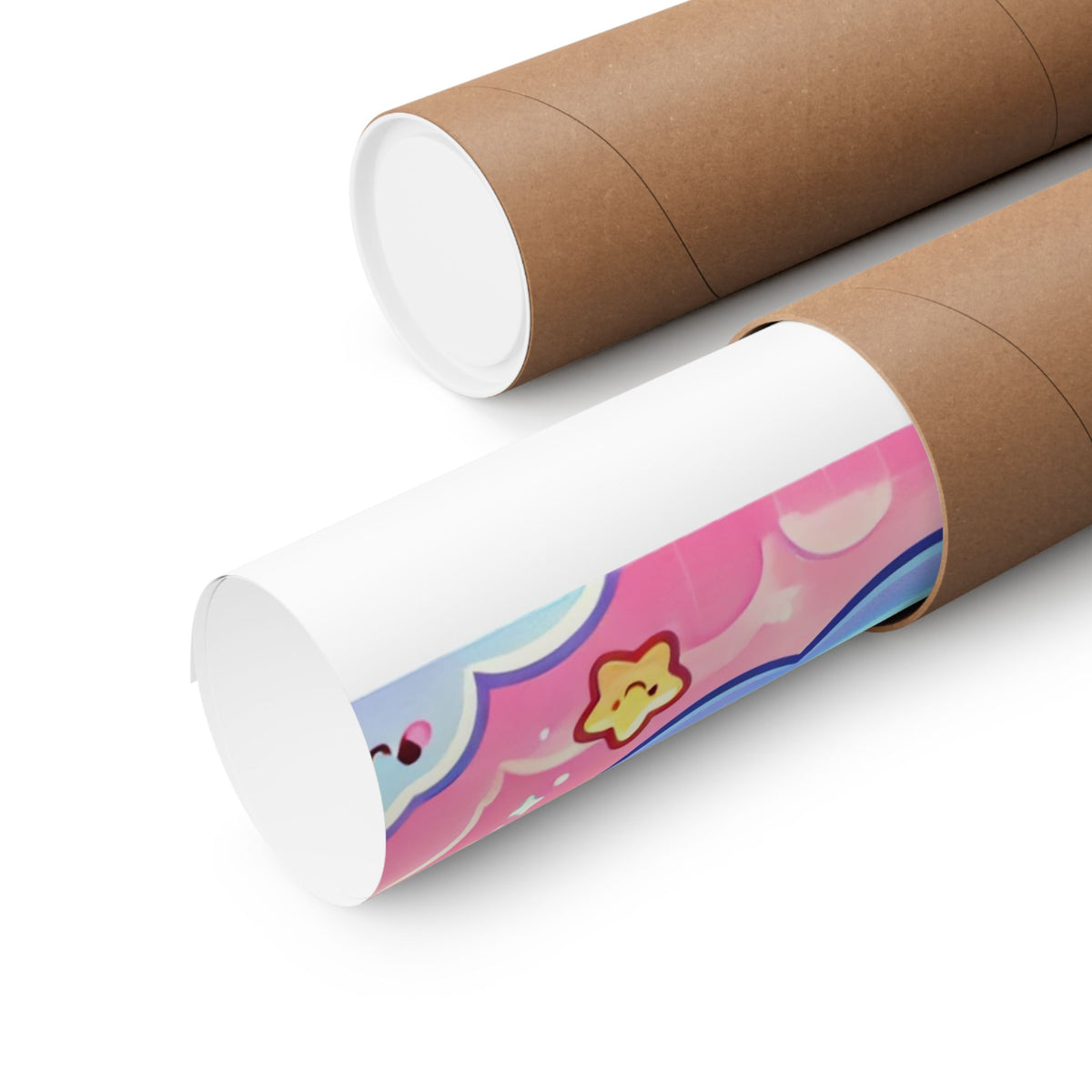 Pastel Rainbow Unicorn Cloud Kawaii Wall Art Poster