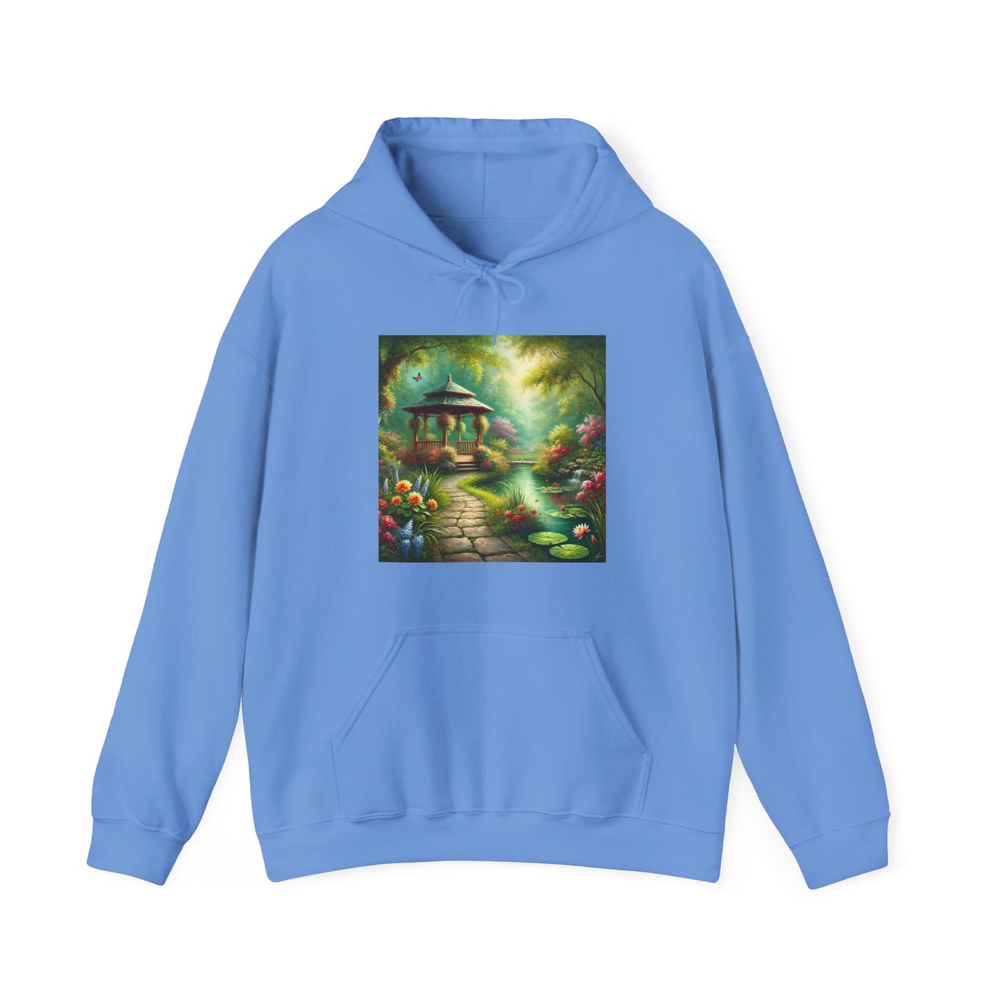 Spring Garden Gazebo Floral Landscape Hoodie