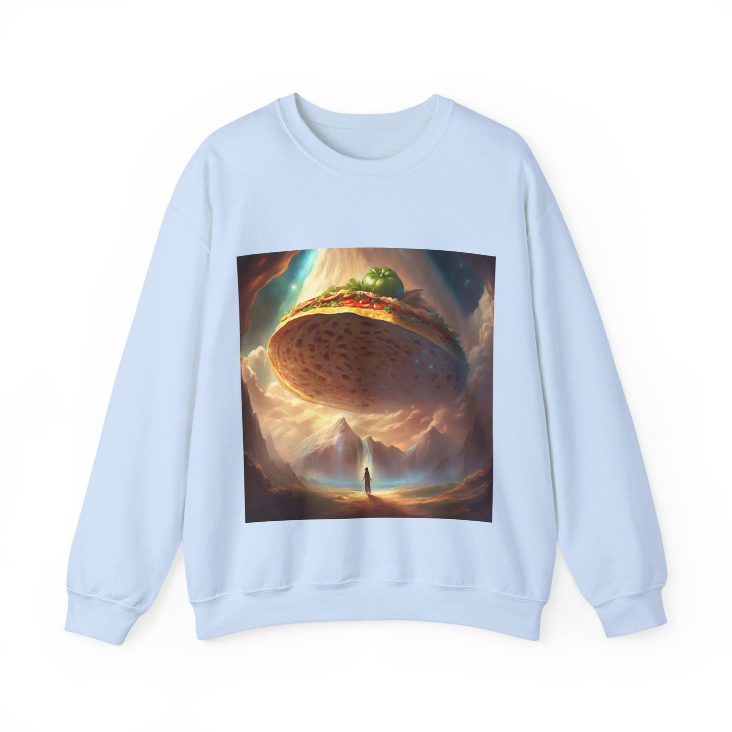 Cosmic Taco UFO Surreal Food Fantasy Art Sweatshirt