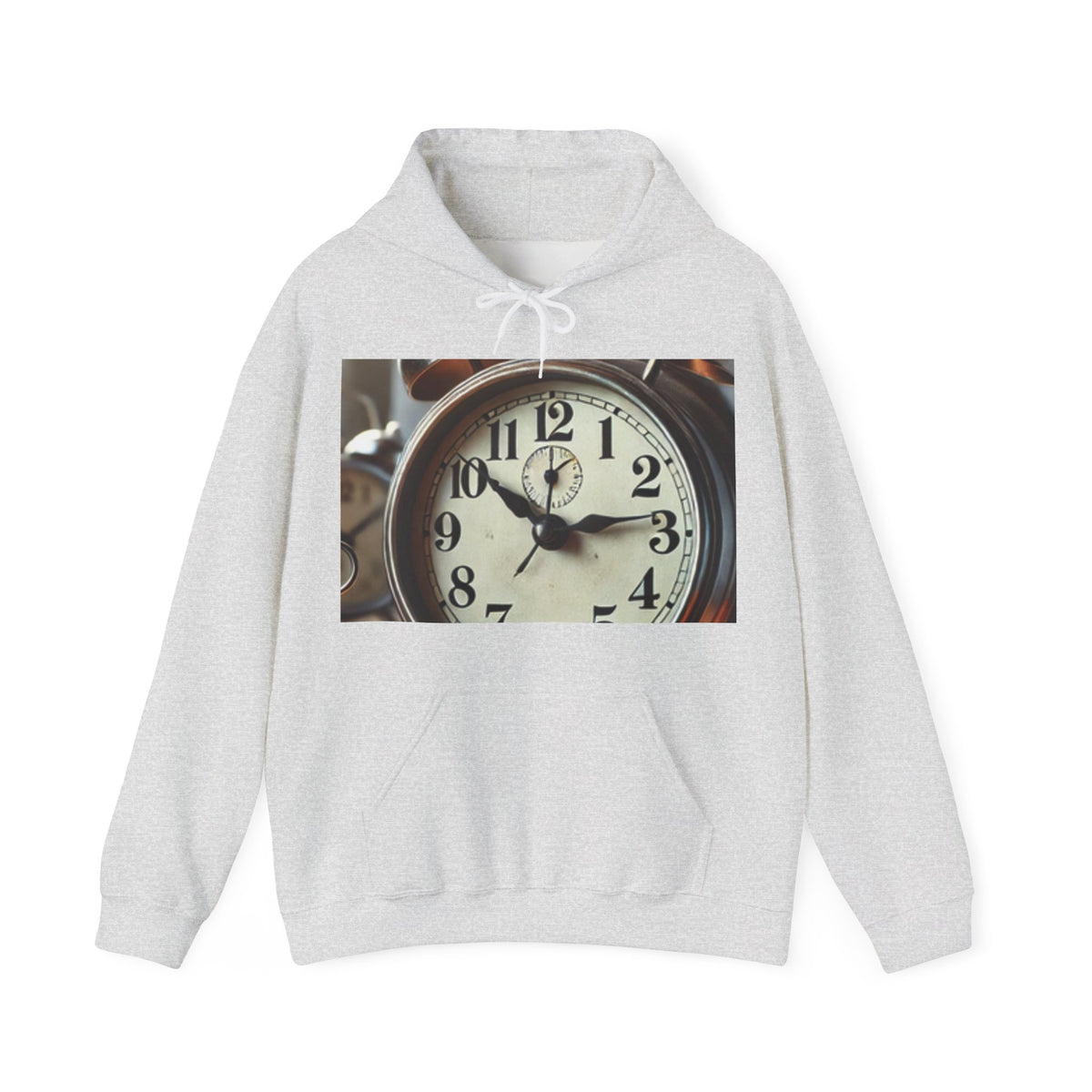 Vintage Alarm Clock Morning Routine Cozy Hoodie