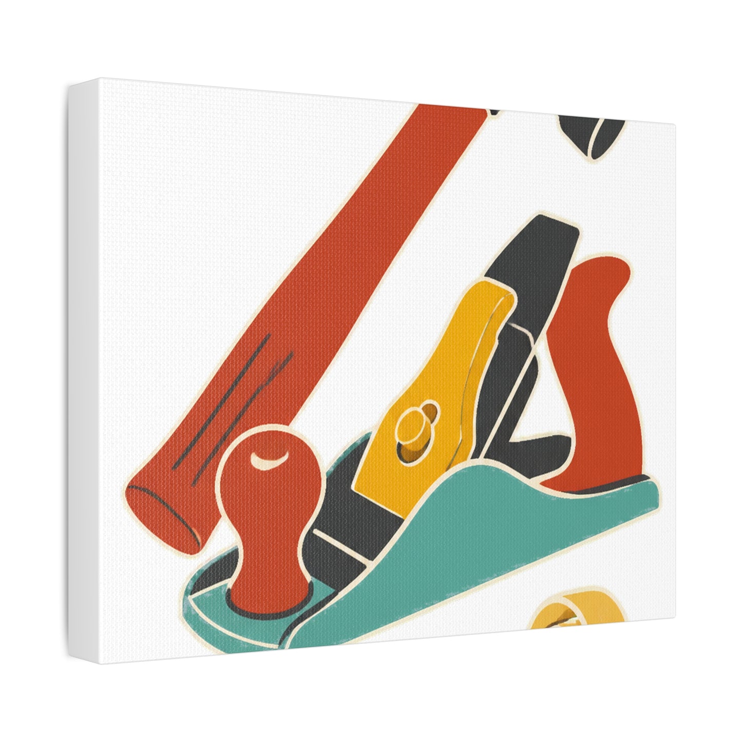 Carpenter Hammer Hand Plane Woodworking Canvas Art