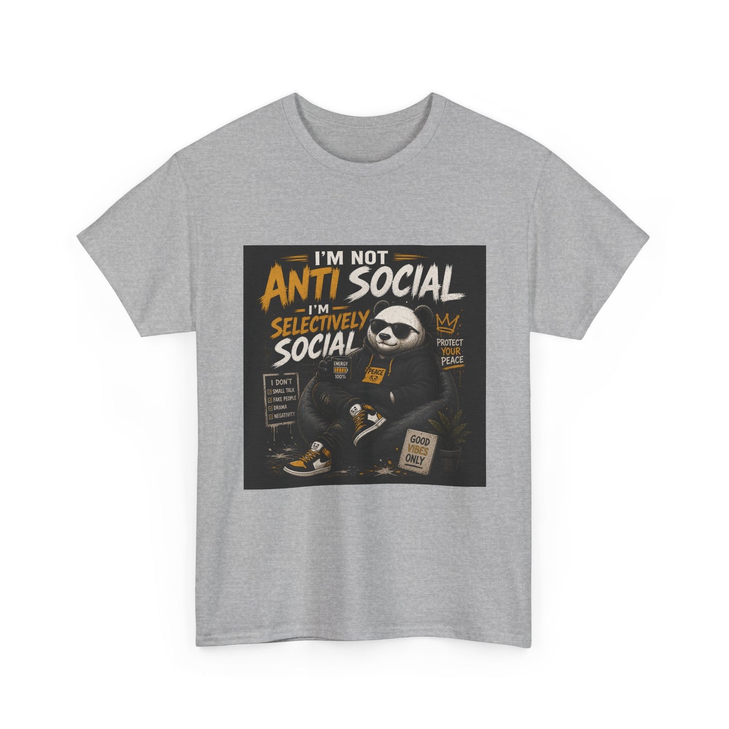 I’m Not Anti Social I’m Selectively Social sloth design Tee | funny introvert shirt