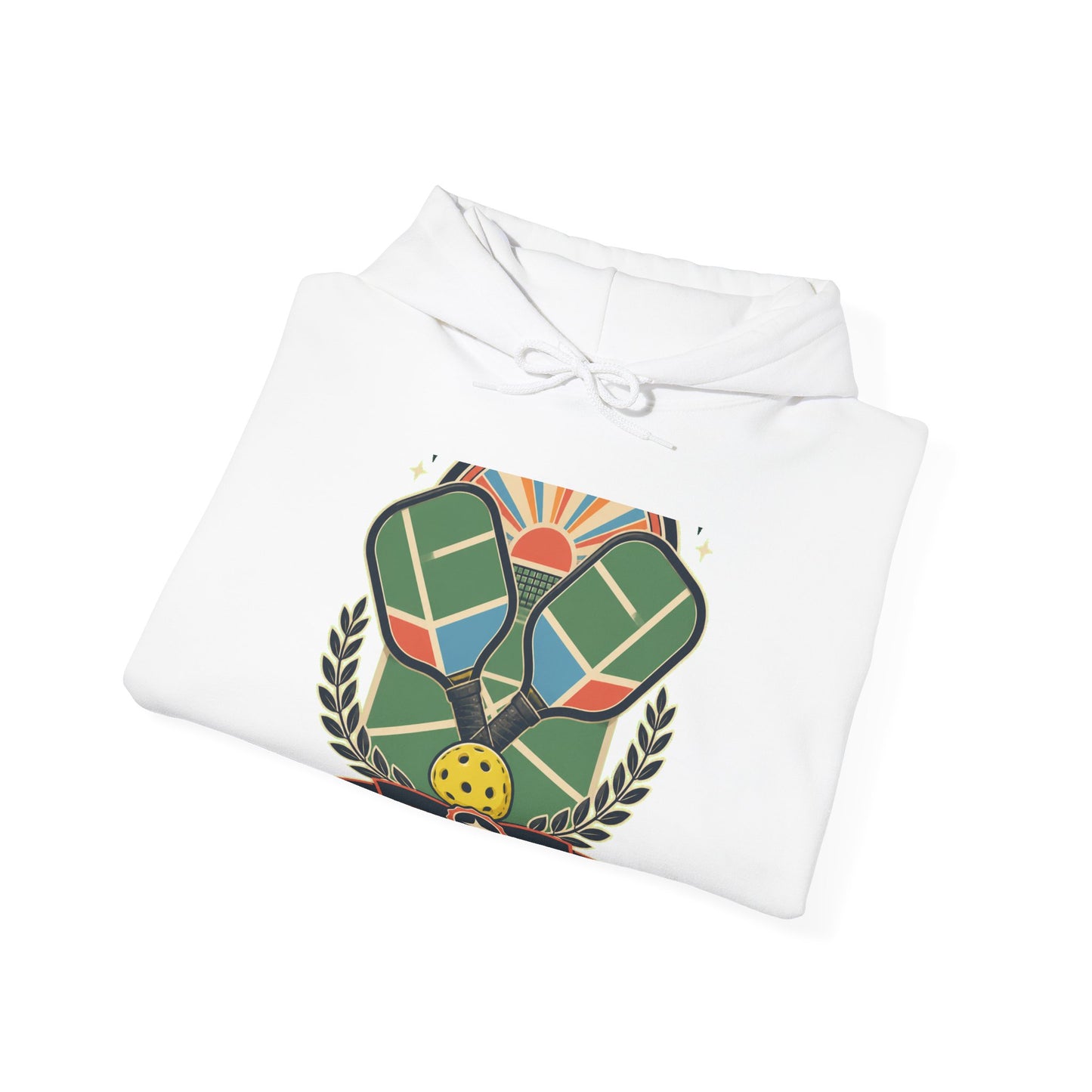 Retro Pickleball Court Club Sport Hoodie