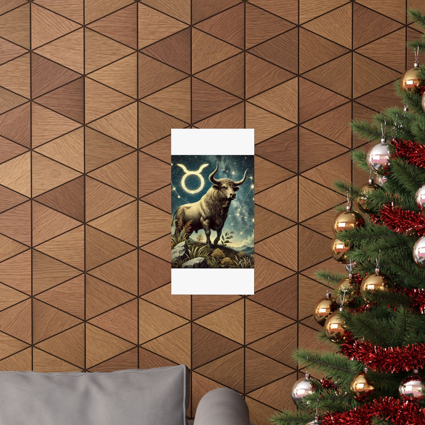 Taurus Bull Constellation Celestial Wall Art Poster