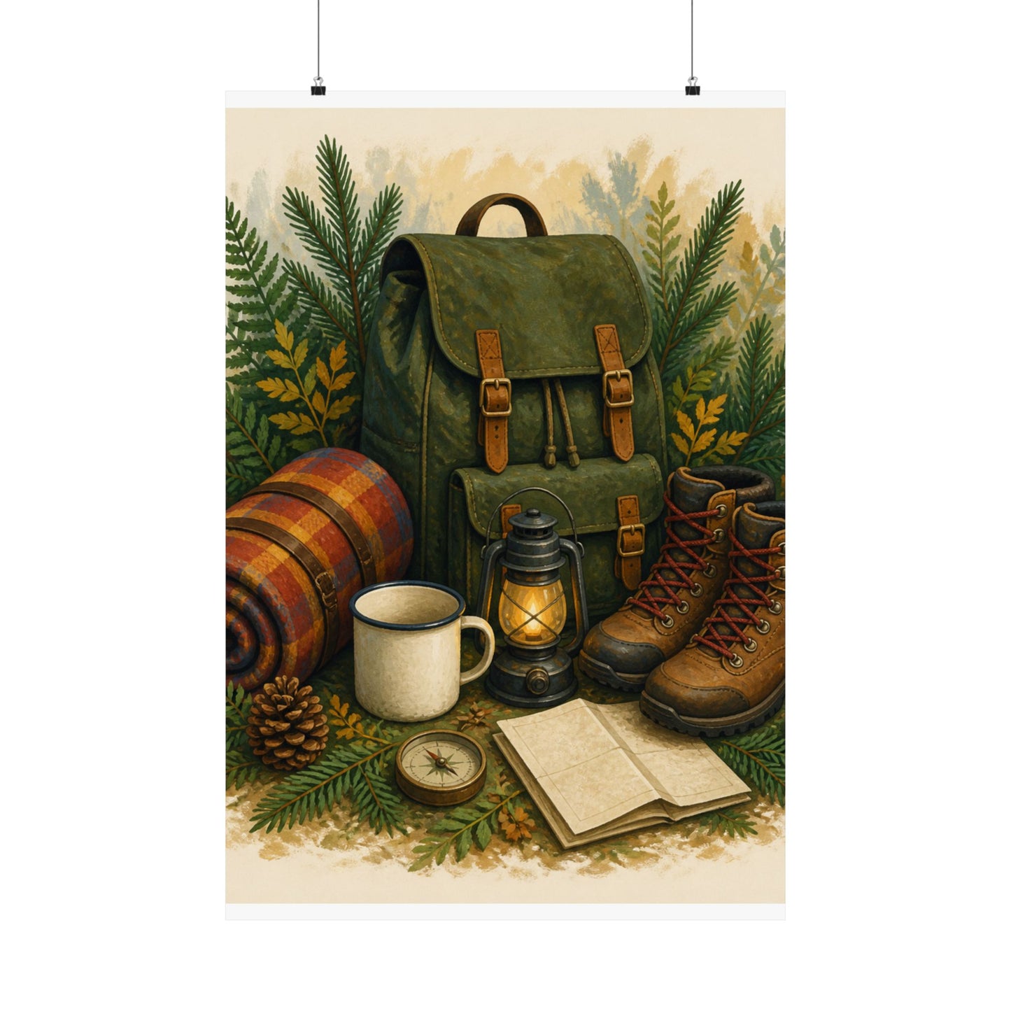 Generic Camping Gear Outdoor Adventure Poster