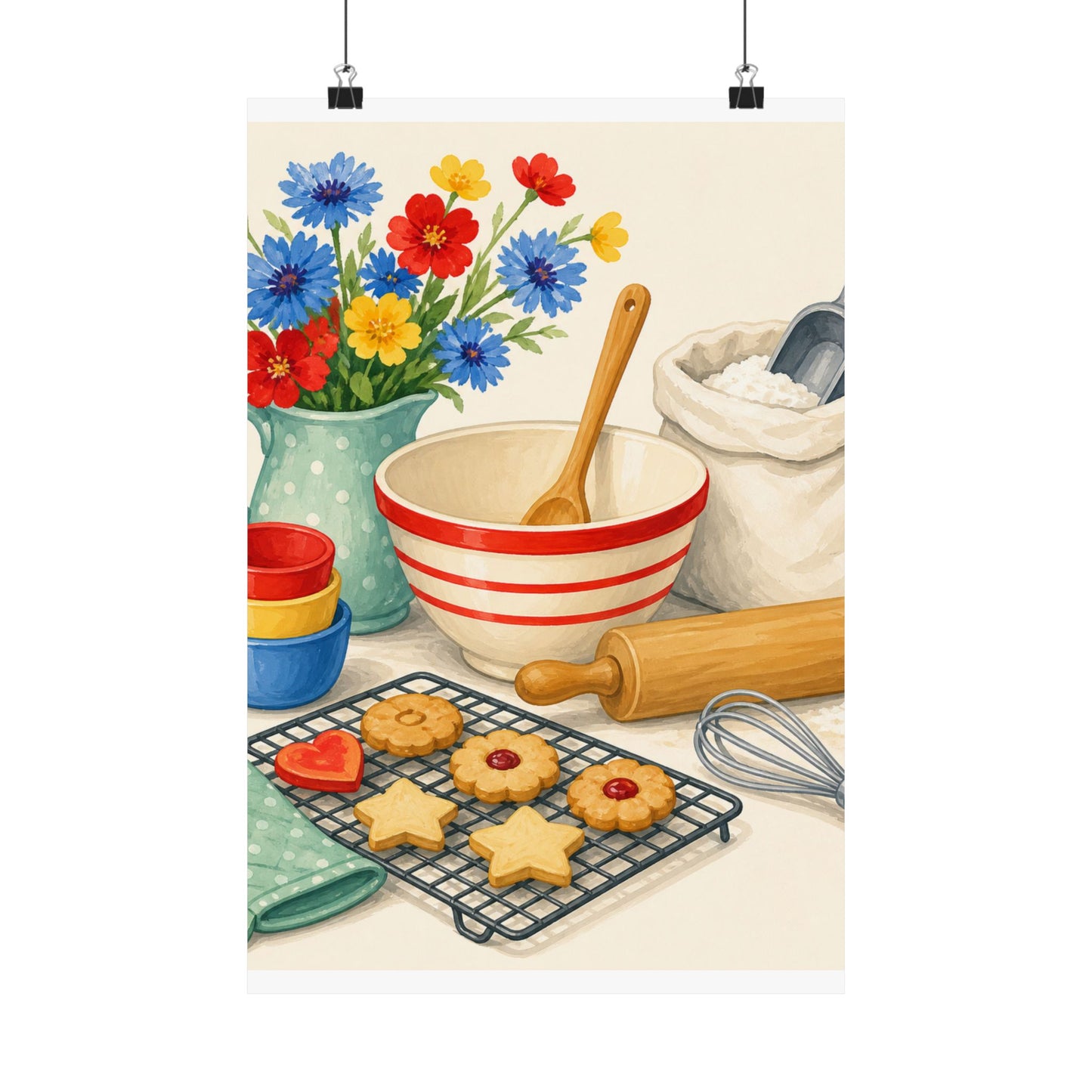 Cheerful Home Baking Hobby Poster