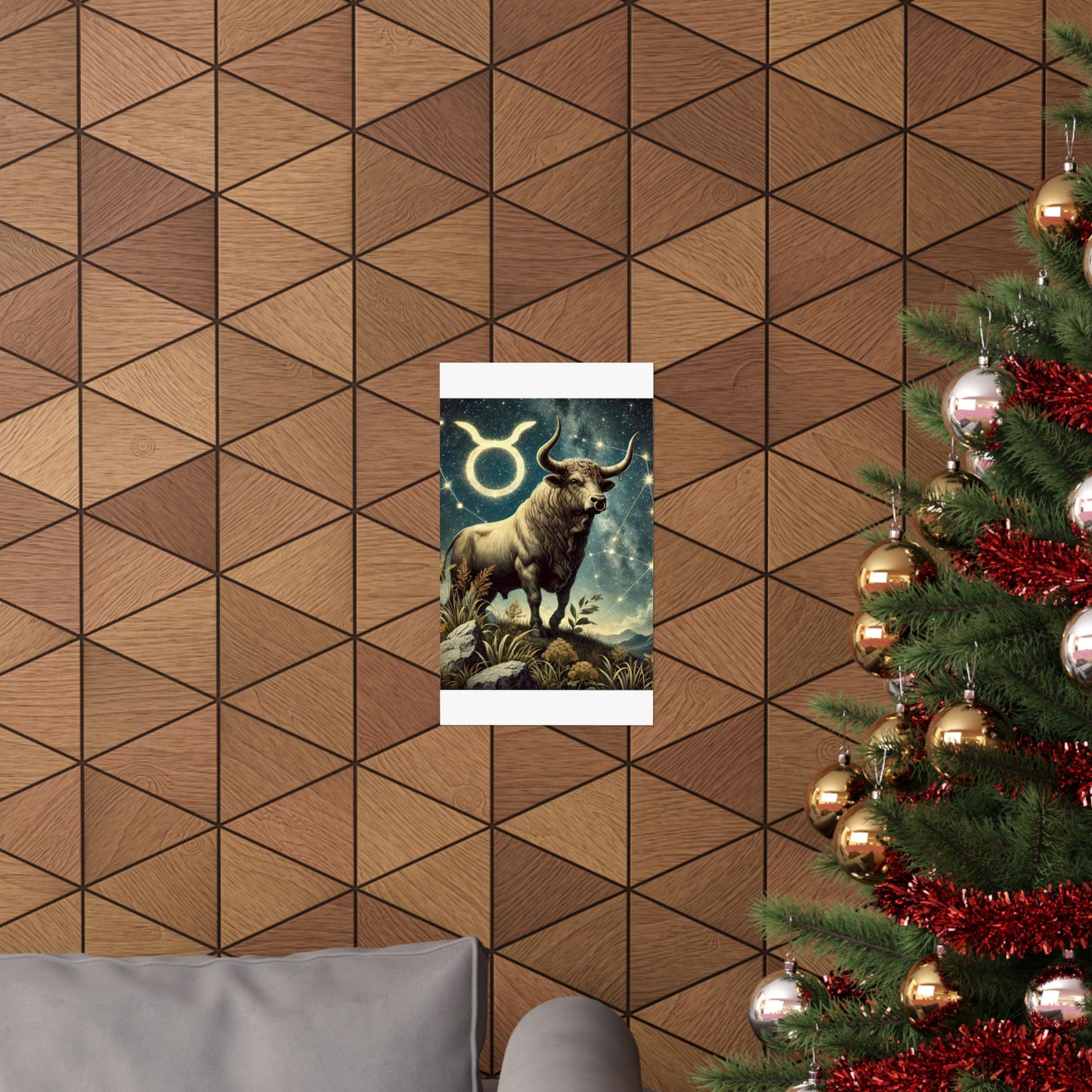 Taurus Bull Constellation Celestial Wall Art Poster