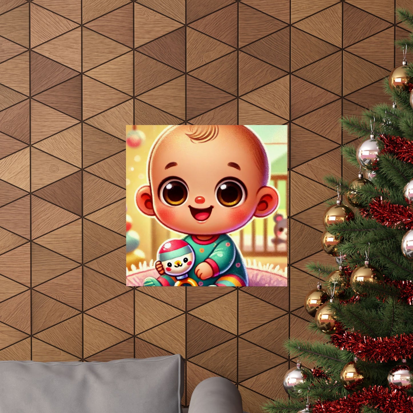 Cheerful Baby Nursery Playroom Art Poster