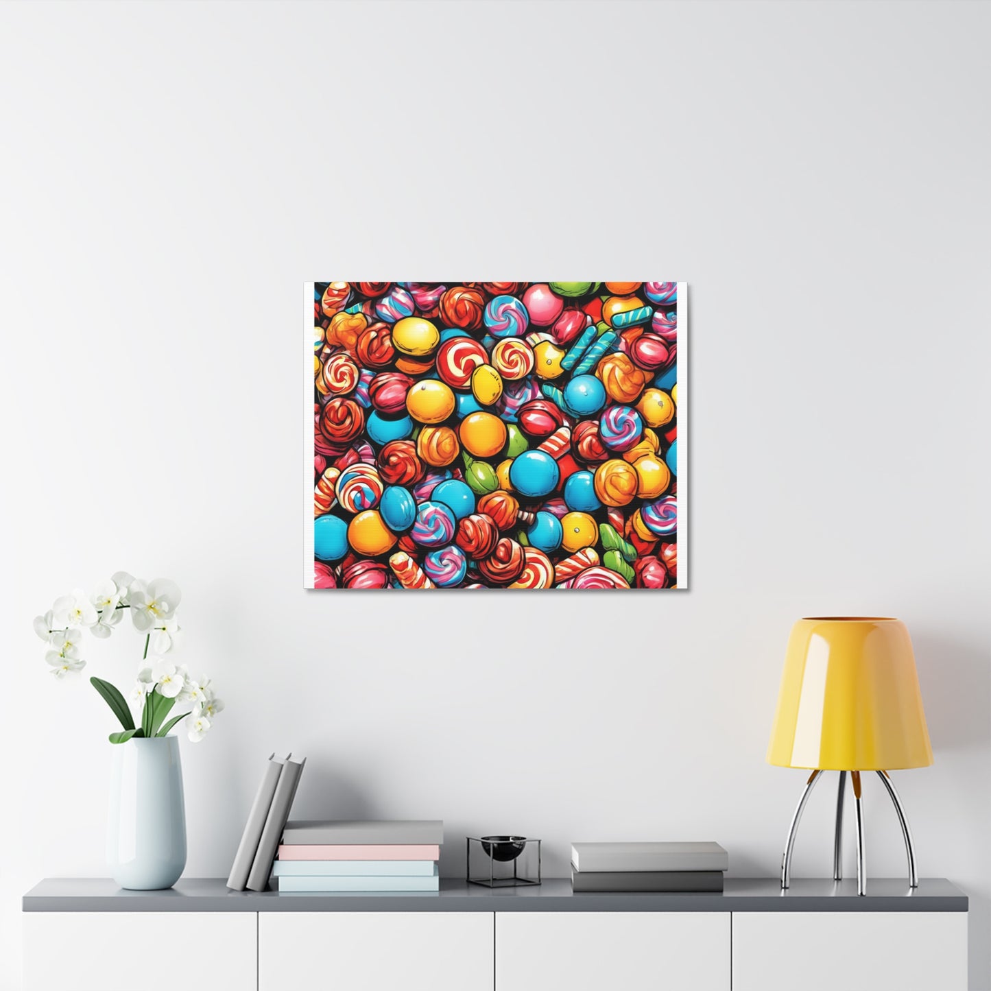 Colorful Candy Pattern Sweets Gift Art Canvas