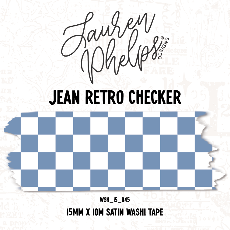 Jean Retro Checker 15mm washi