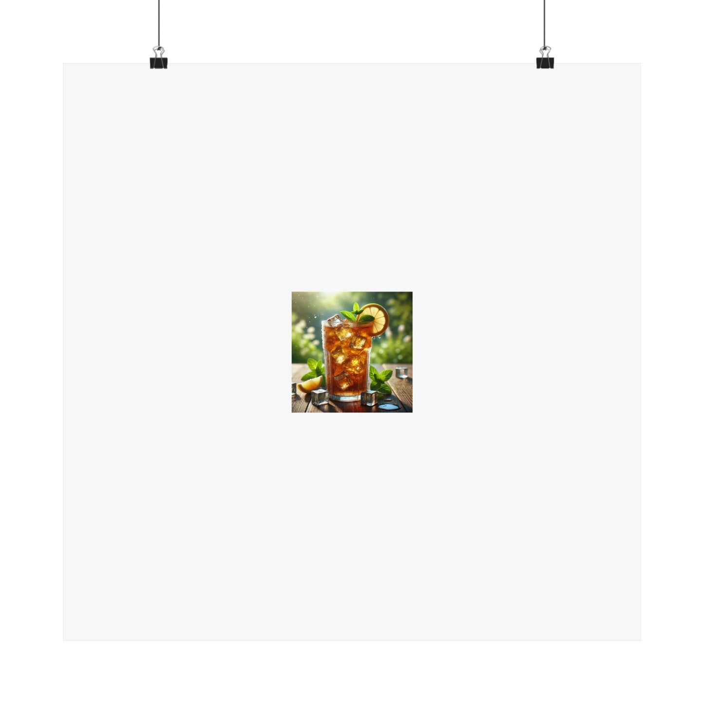Sunlit Iced Tea Lemon Mint Kitchen Summer Drink Poster