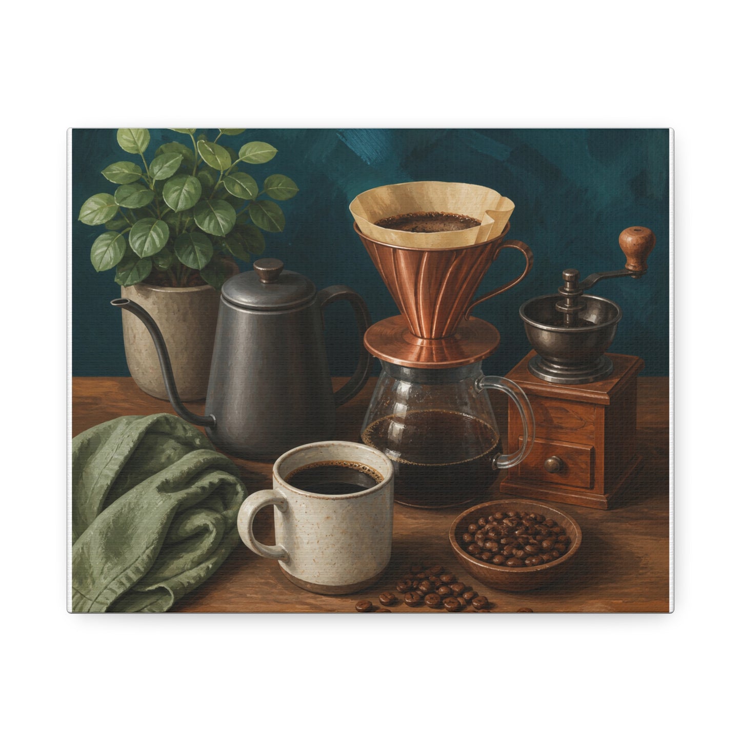 Warm Home Coffee Brewing Art Canvas Art