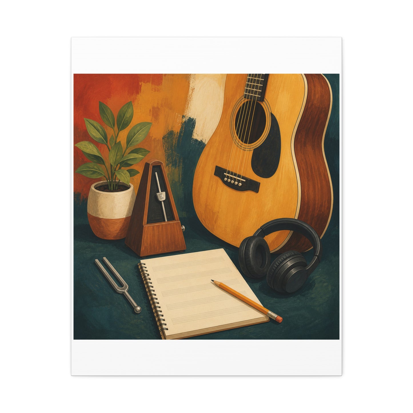 Warm Music Practice Hobby Canvas Art