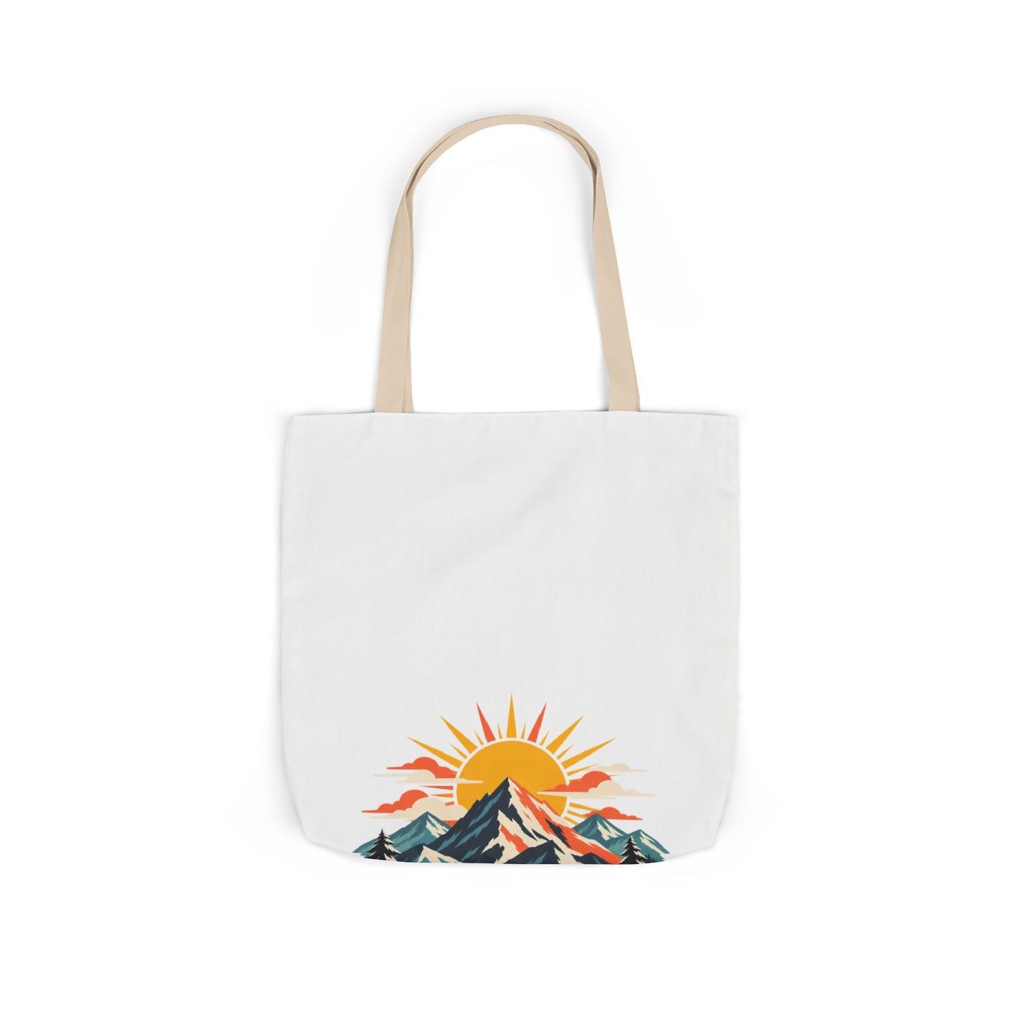 Alpine Sunrise River Mountain Adventure Tote Bag
