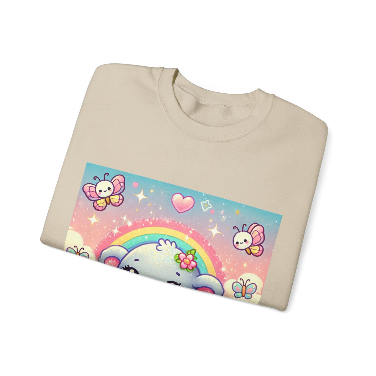 Pastel Rainbow Baby Elephant Floral Sweatshirt