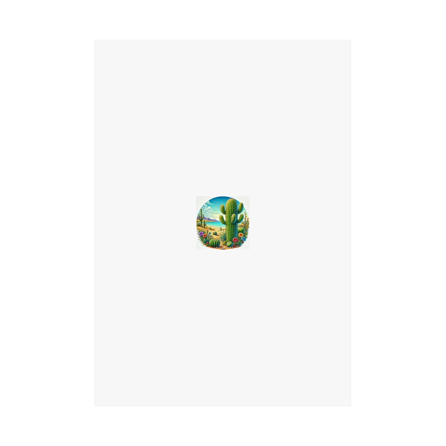 Desert Cactus Bloom Garden Poster Botanical Desert Wall Art Gift