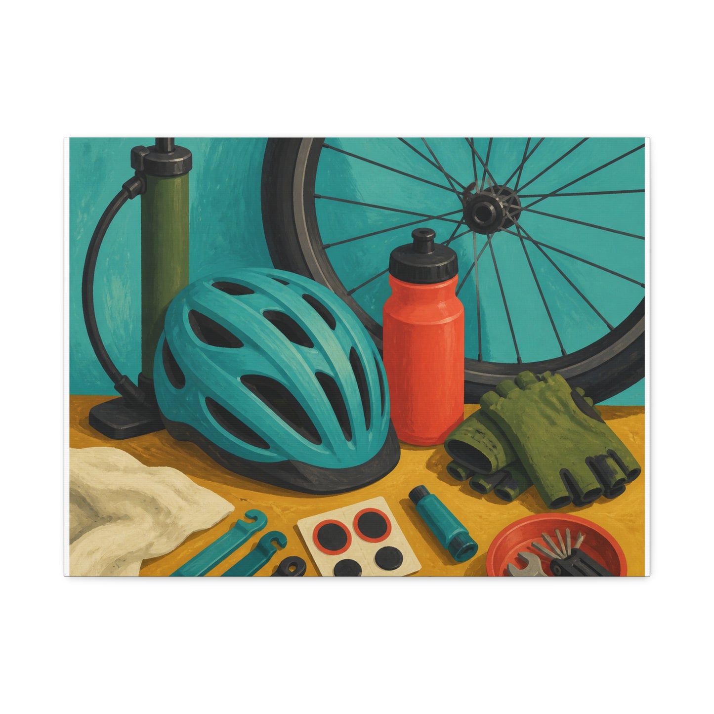 Everyday Bicycle Workshop Art Canvas Art