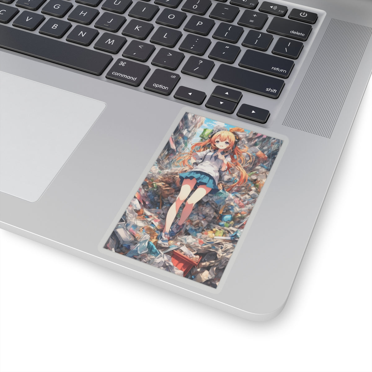 Recycling Rescue Anime Heroine Eco Street Art Sticker