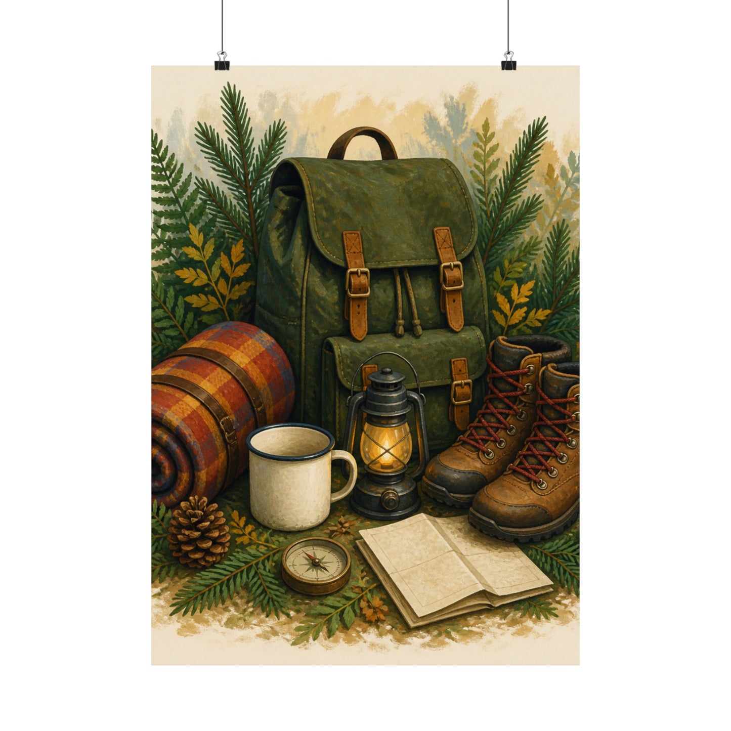 Generic Camping Gear Outdoor Adventure Poster