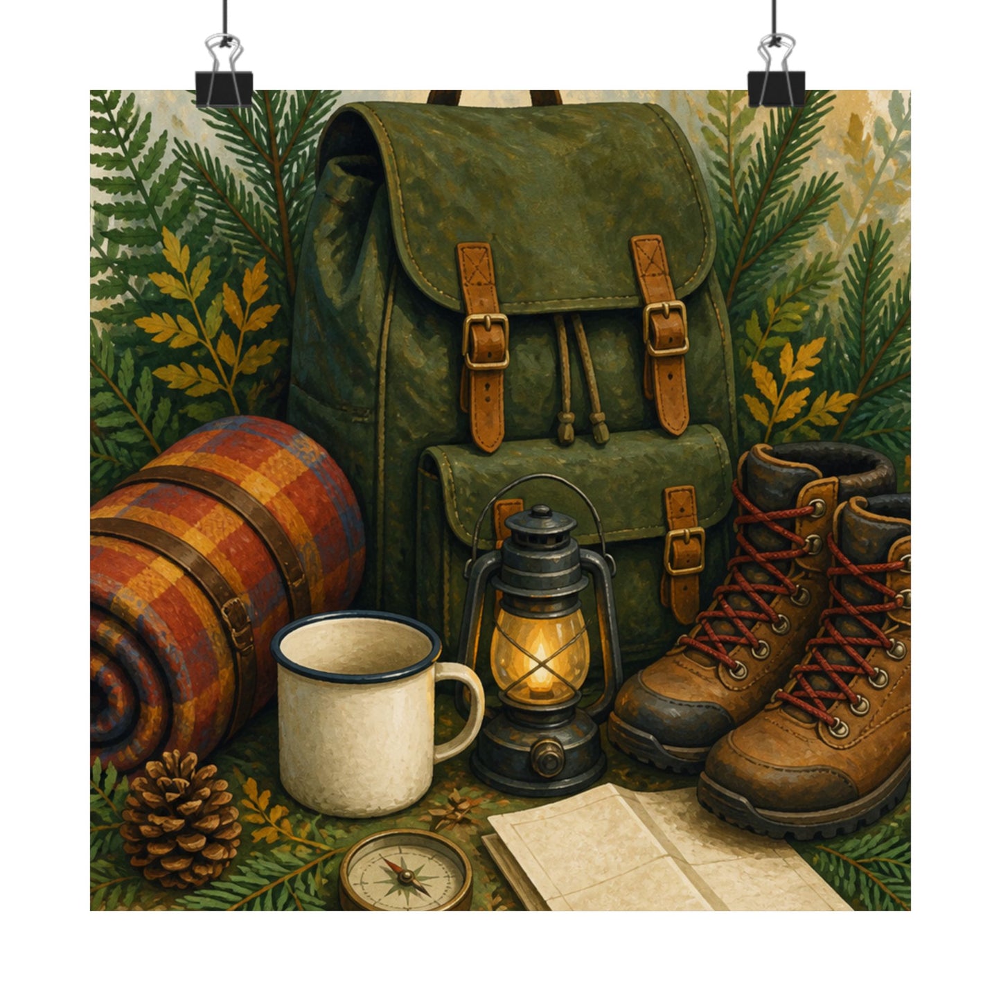 Generic Camping Gear Outdoor Adventure Poster