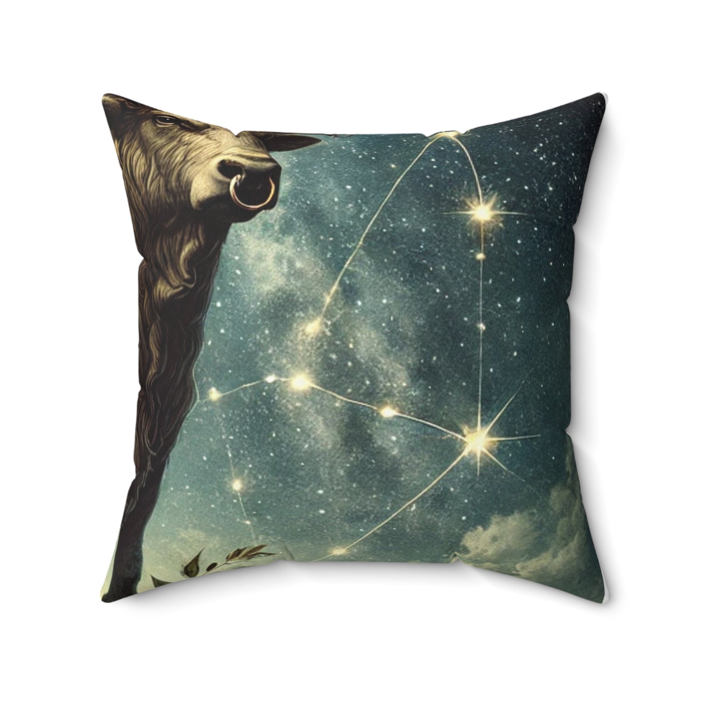 Taurus Bull Constellation Celestial Decorative Pillow