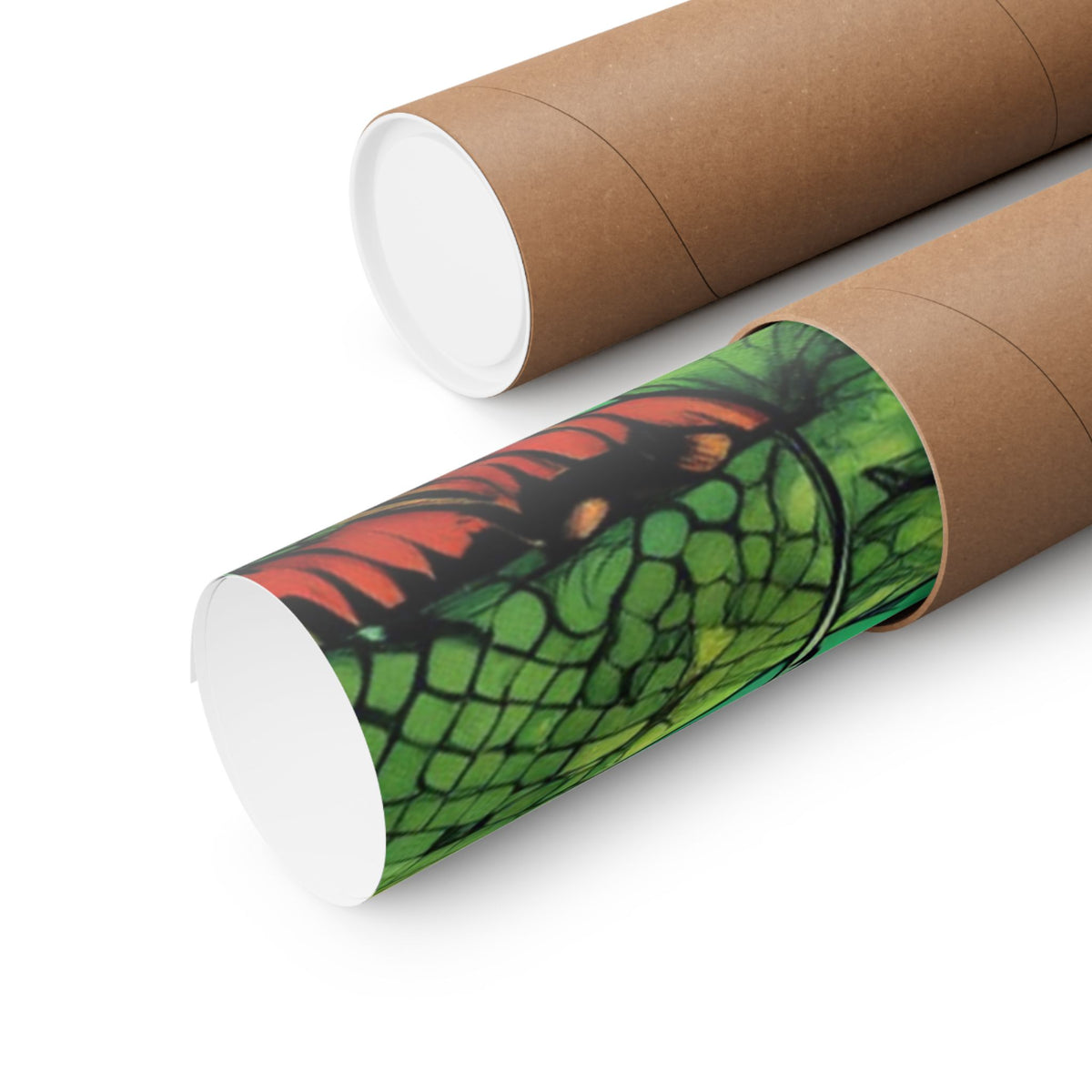 Serpent Guardian Dog Bold Fantasy Creature Art Poster