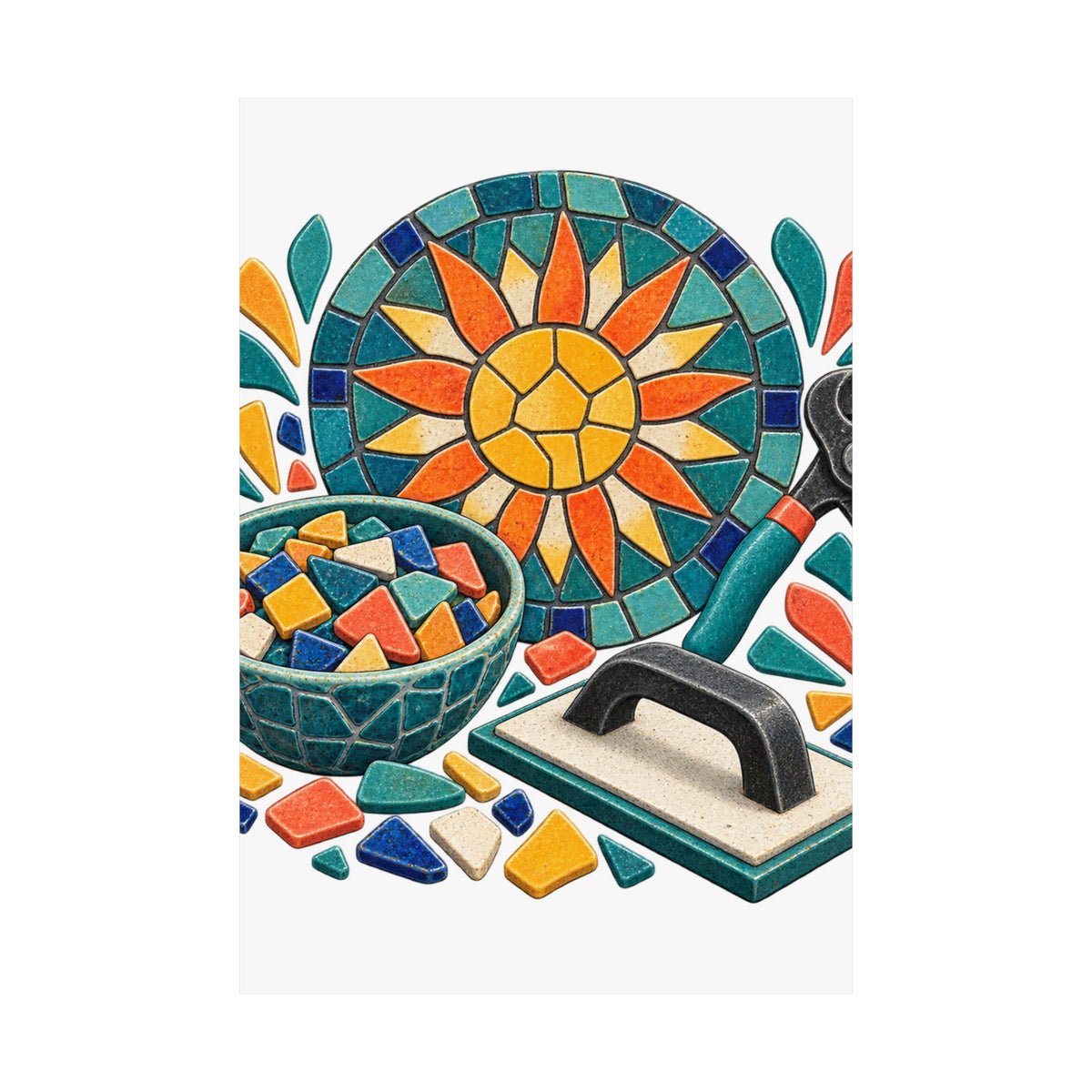 Sunburst Mosaic Making Workshop Poster