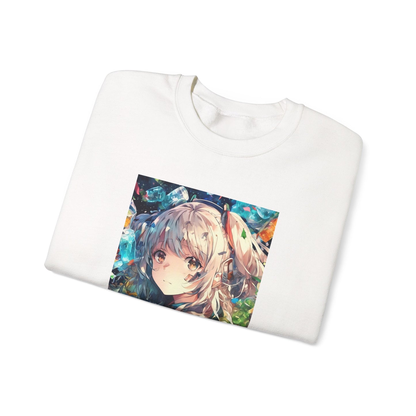 Crystal Bottle Anime Portrait Cozy Art Sweatshirt