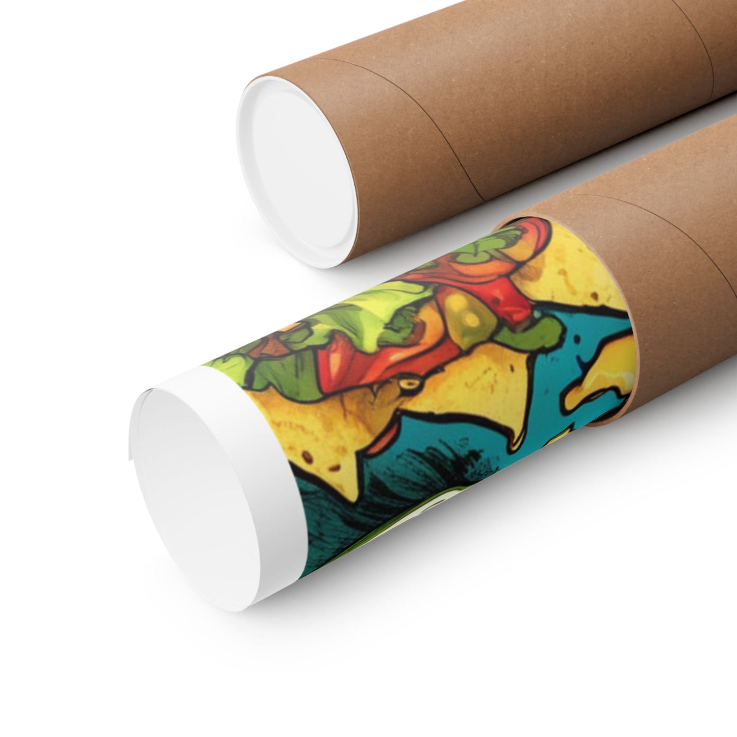 Taco Party Pattern Foodie Gift Art Poster