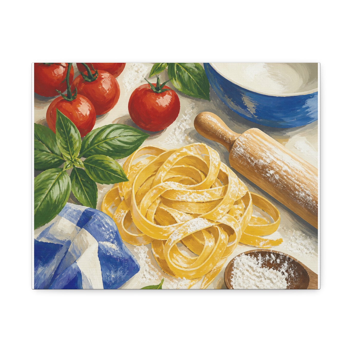 Fresh Pasta Making Kitchen Art Canvas Art