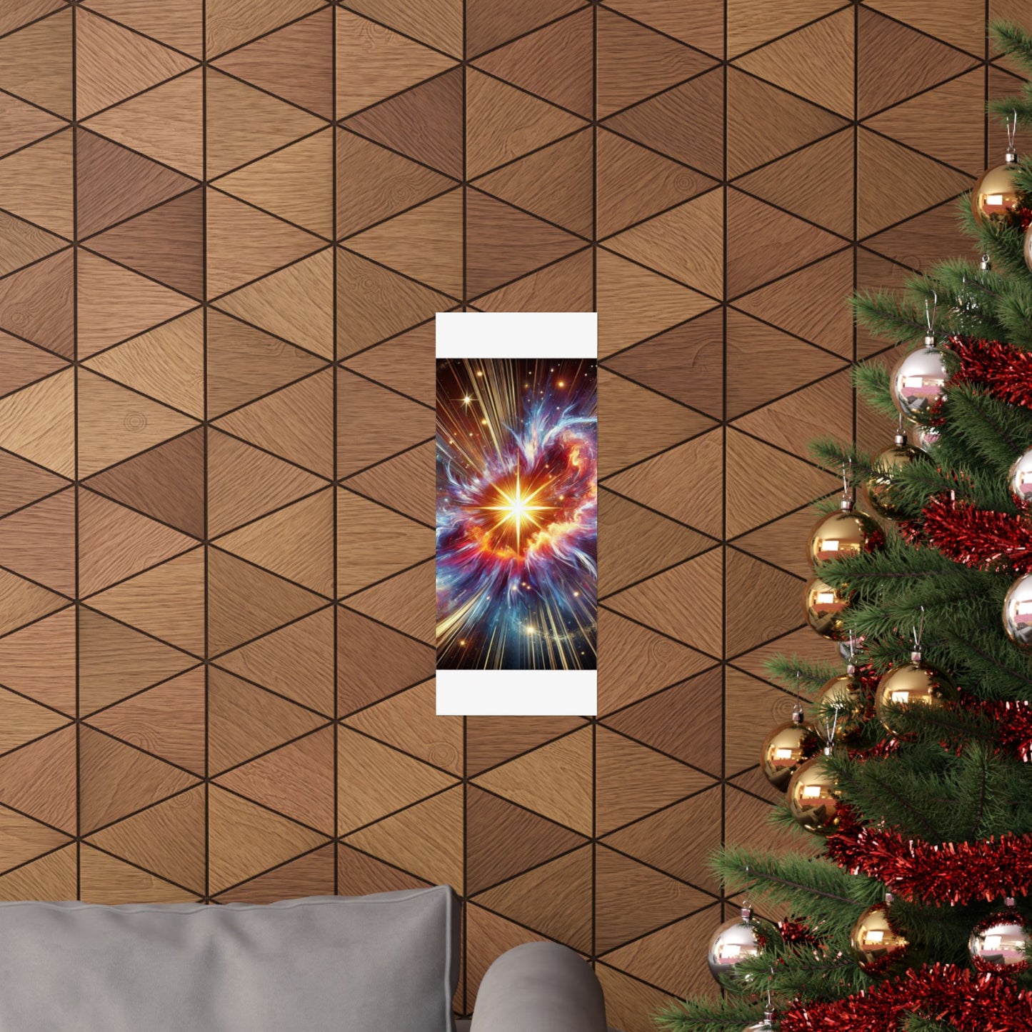 Cosmic Starburst Energy Abstract Space Poster Wall Art Decor