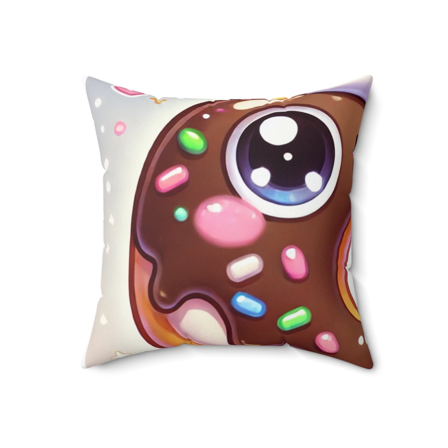Kawaii Chocolate Donut Cute Dessert Decorative Pillow