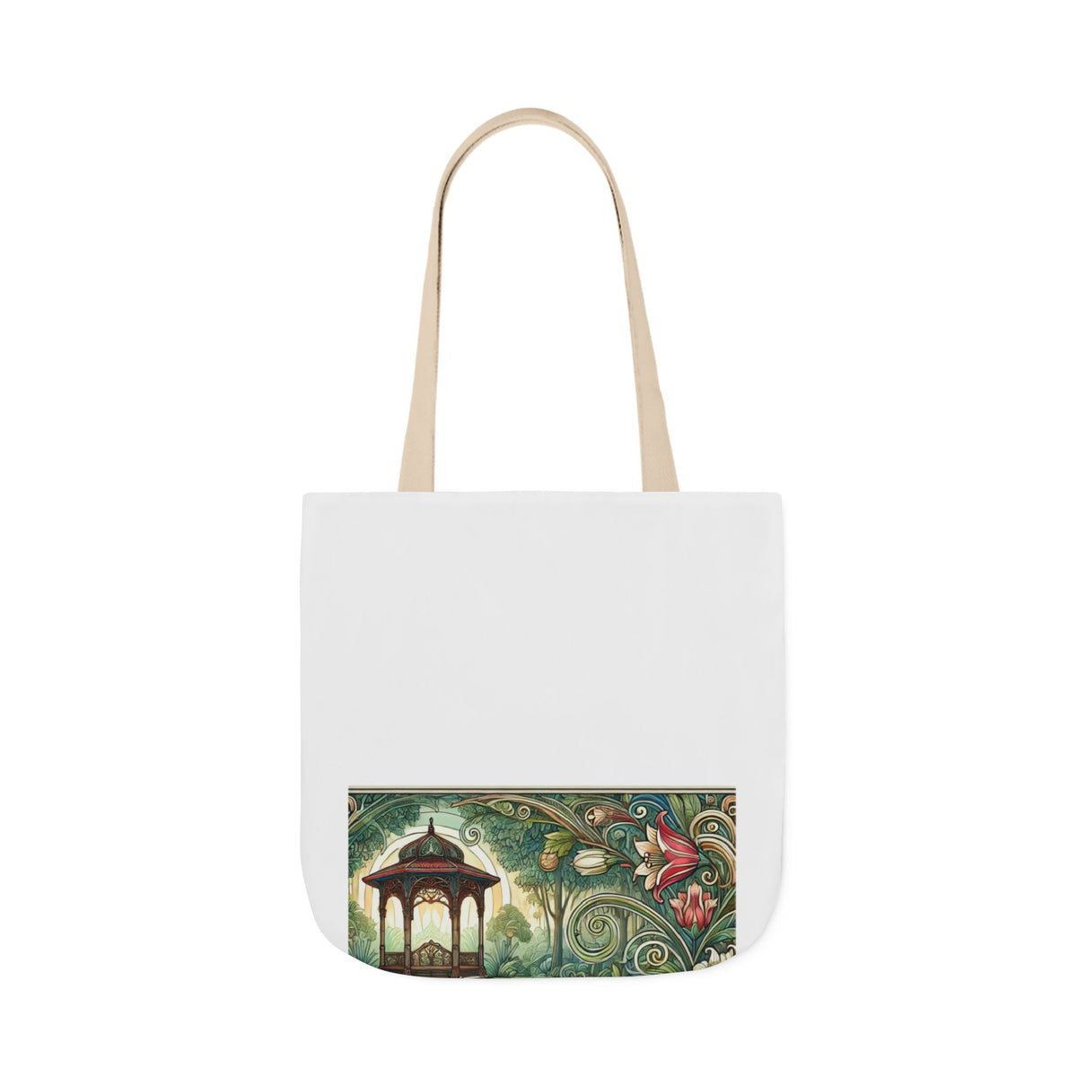 Botanical Gazebo Garden Art Nouveau Canvas Tote Bag