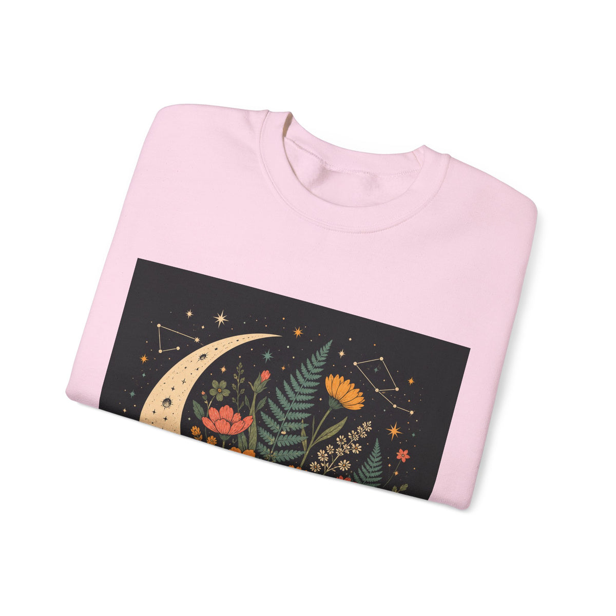 Celestial Wildflower Moon Botanical Art Sweatshirt
