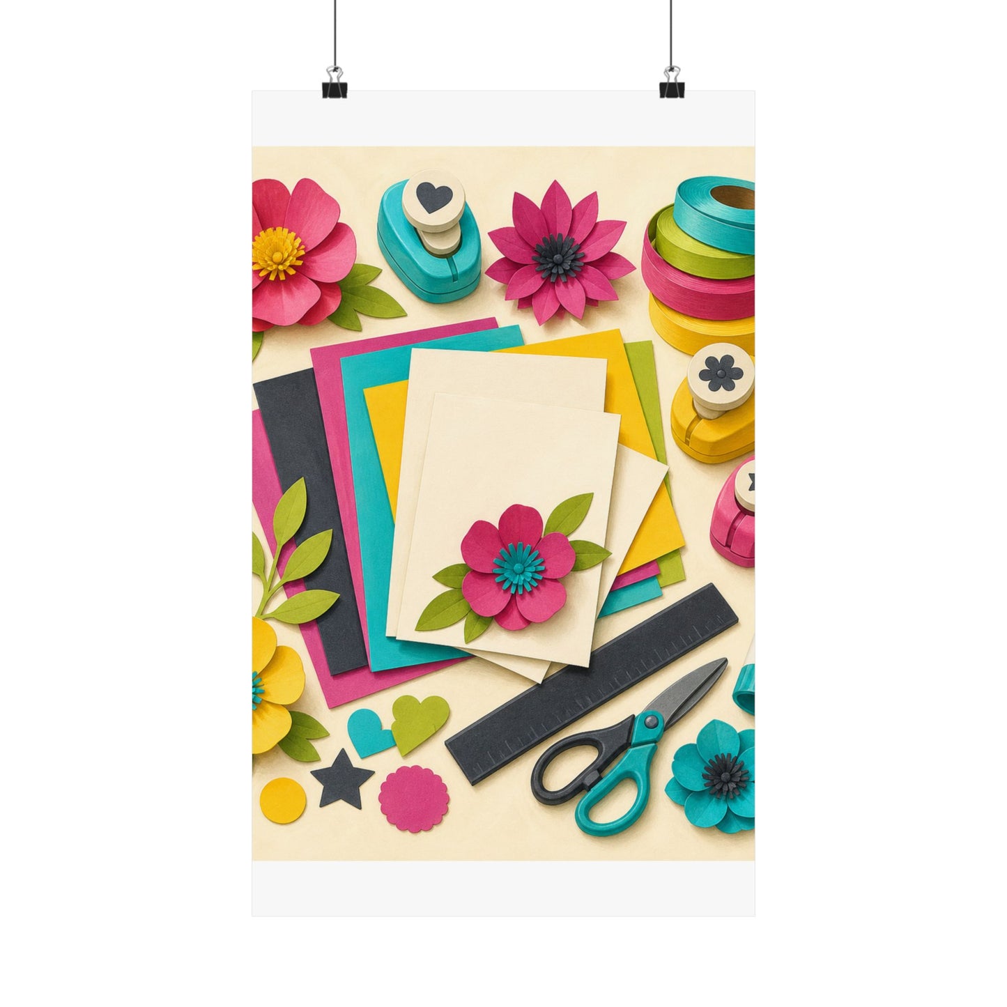 Bright Paper Crafting Hobby Poster