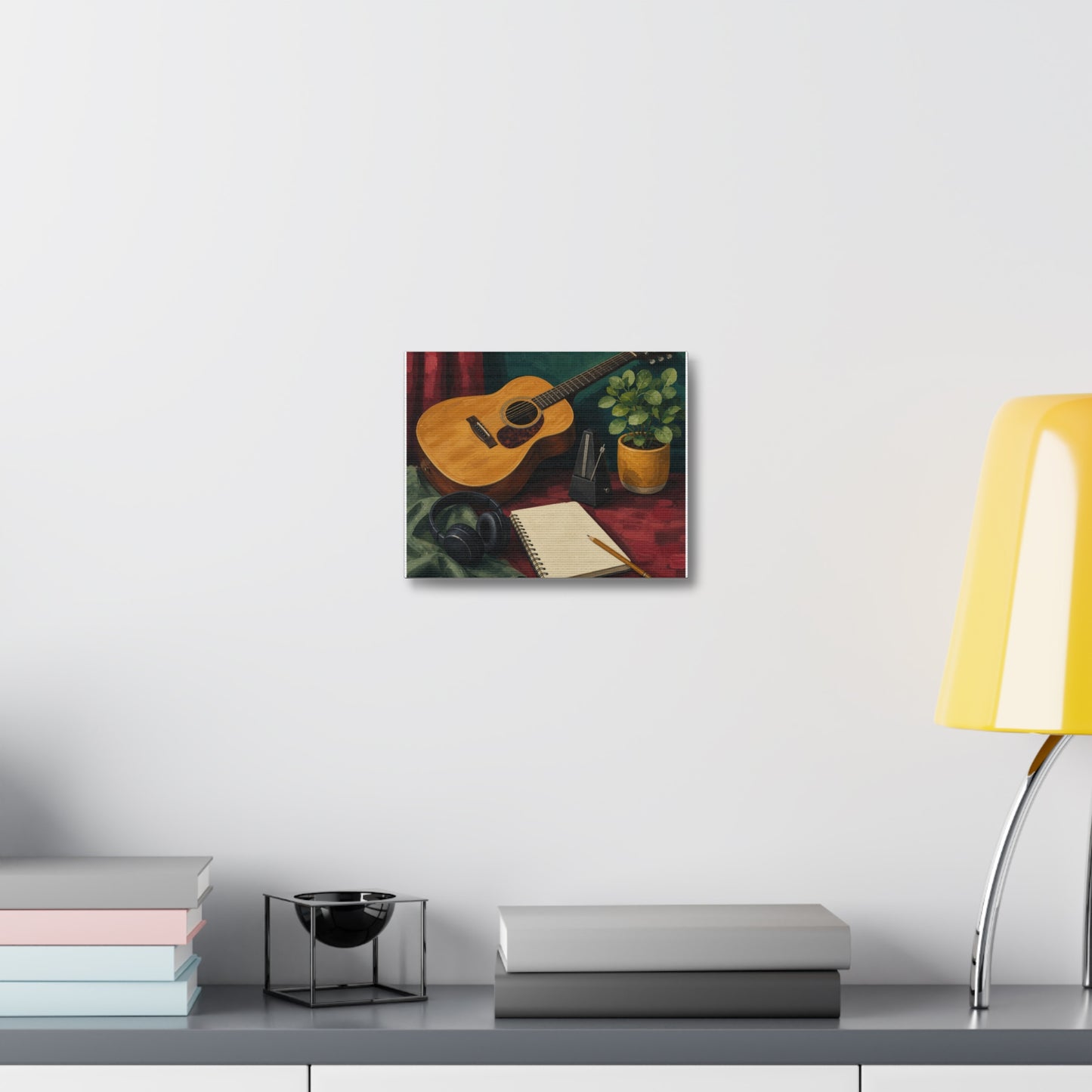 Cozy Acoustic Music Practice Art Canvas Art