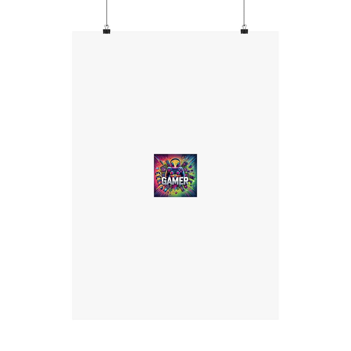 Neon Gamer Energy Retro Arcade Gaming Wall Art Poster