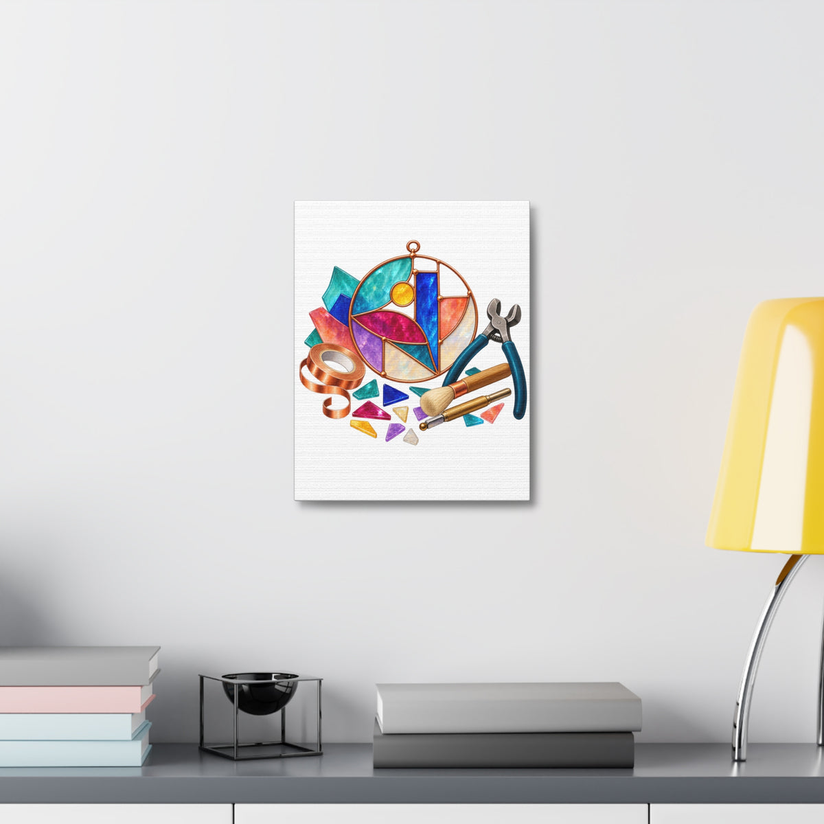 Abstract Stained Glass Suncatcher Workshop Canvas