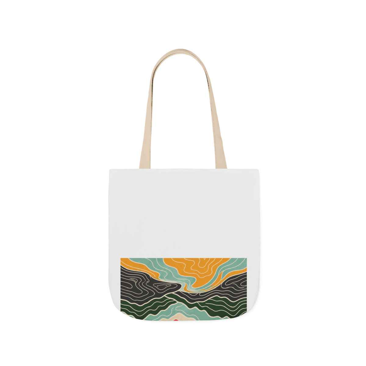 Topographic Sunrise Modern Outdoor Adventure Tote Bag