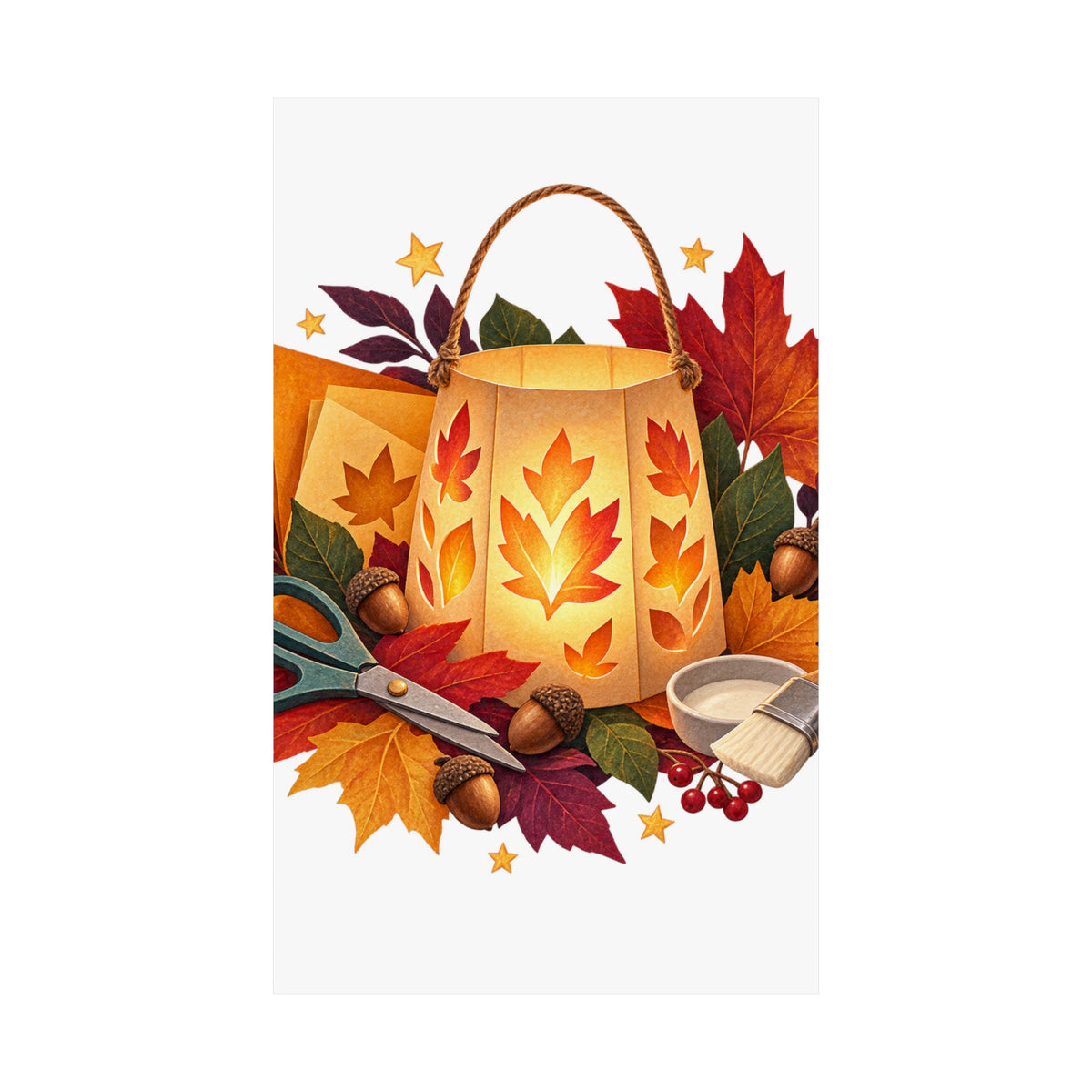 Autumn Lantern Making Workshop Poster