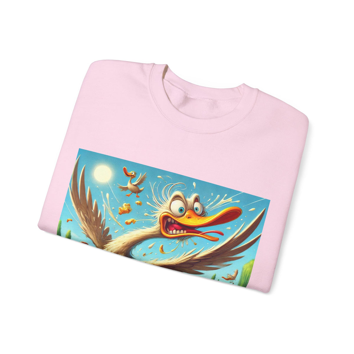 Chaotic Picnic Duck Funny Summer Art Sweatshirt