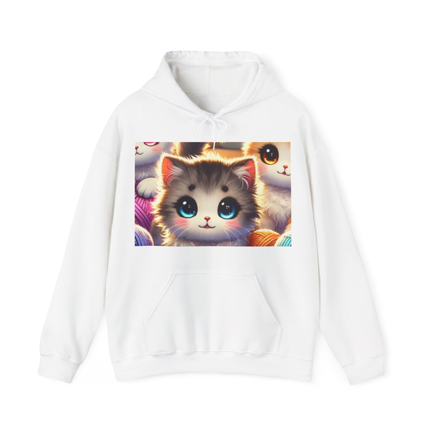 Cozy Yarn Kittens Cute Cat Lover Knitting Hoodie Gift for Crafters