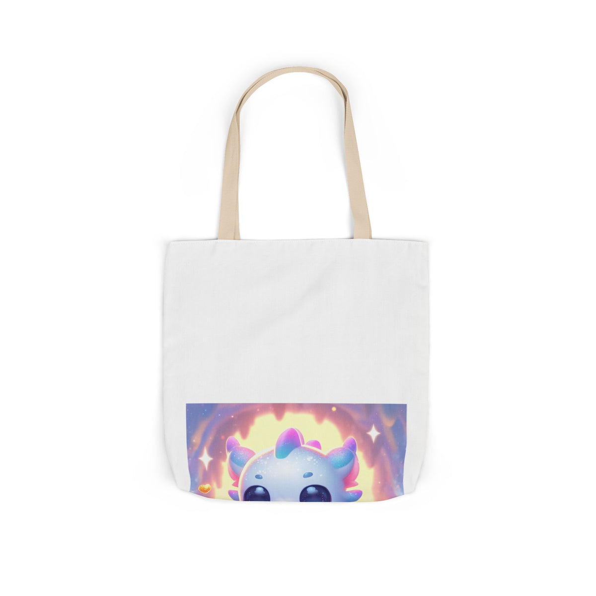Pastel Treasure Dragon Kawaii Fantasy Canvas Tote Bag