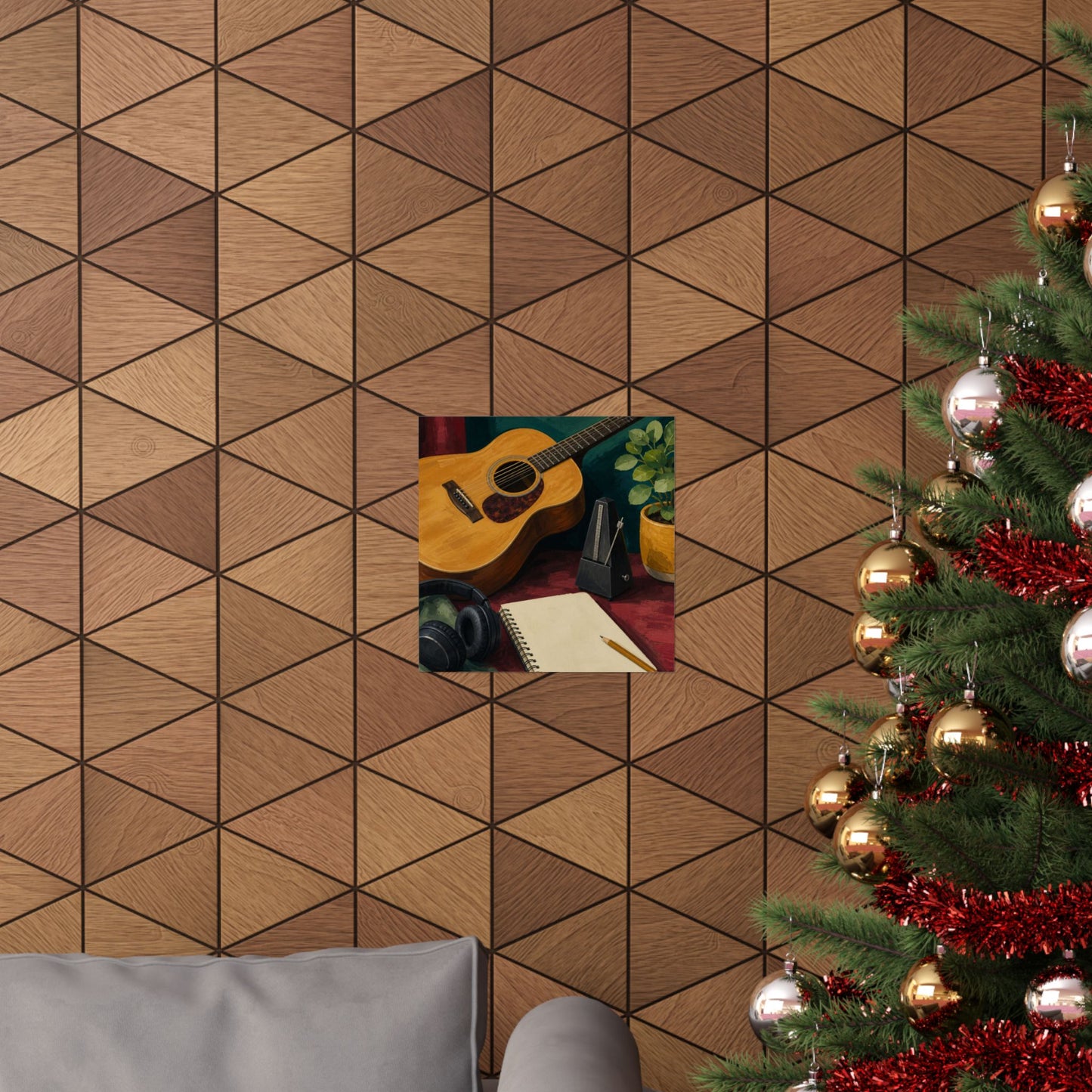 Cozy Acoustic Music Practice Art Poster