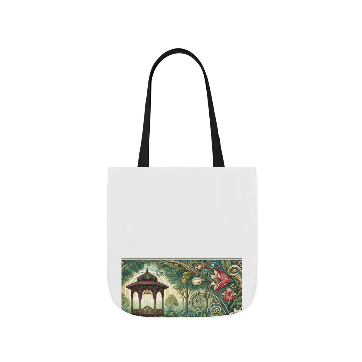 Botanical Gazebo Garden Art Nouveau Canvas Tote Bag