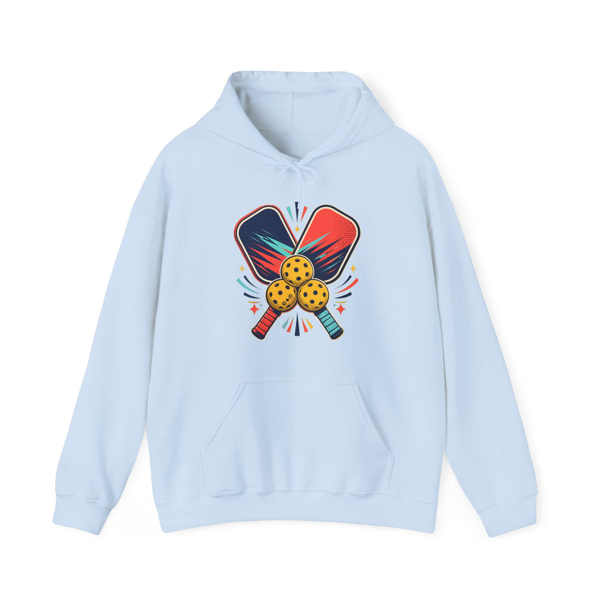 Retro Pickleball Paddles Recreational Sports Hoodie