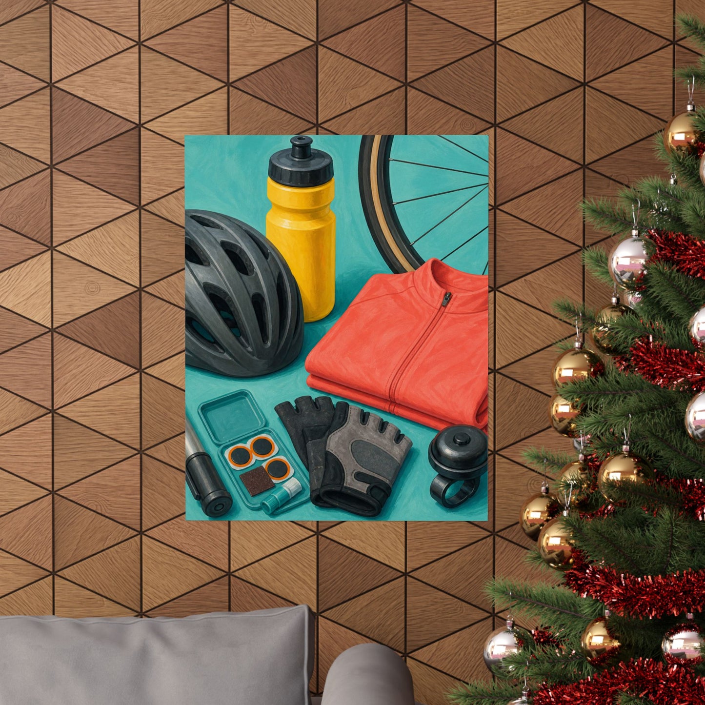 Colorful Cycling Gear Hobby Poster